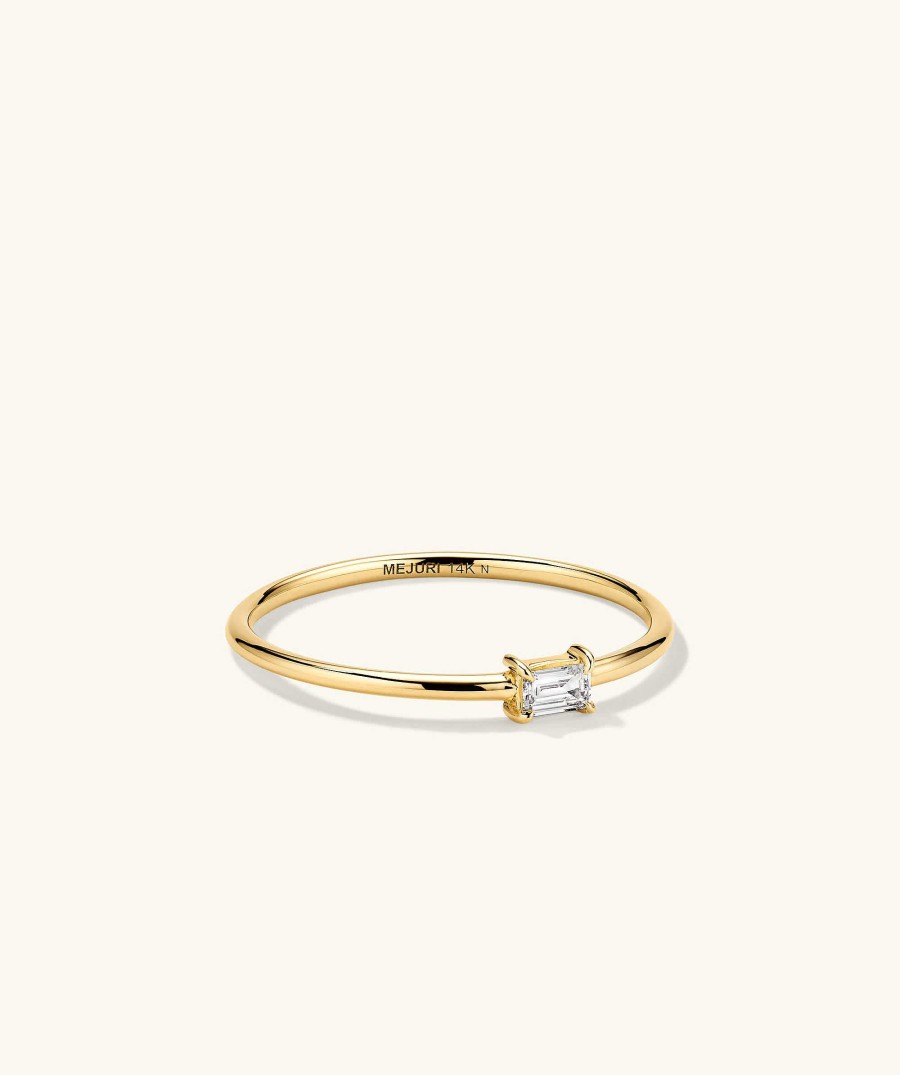 Rings | Mejuri Baguette Diamond Stacker Ring