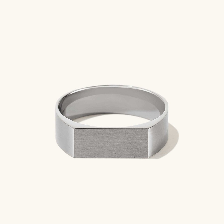 Rings | Mejuri Slim Rectangular Signet Ring