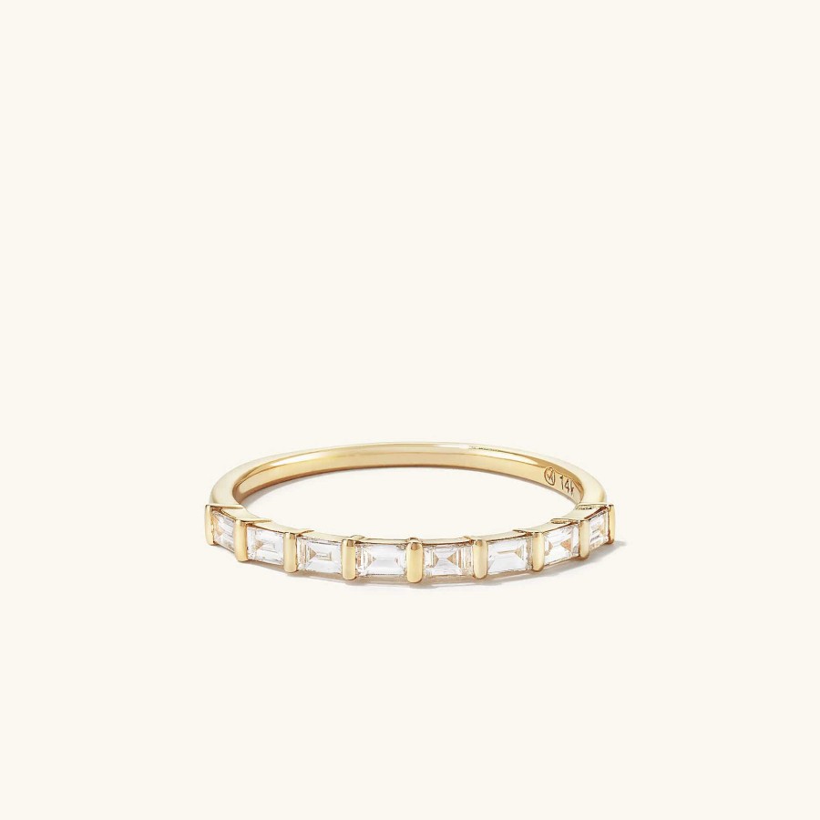 Rings | Mejuri Baguette Diamond Half Eternity Band