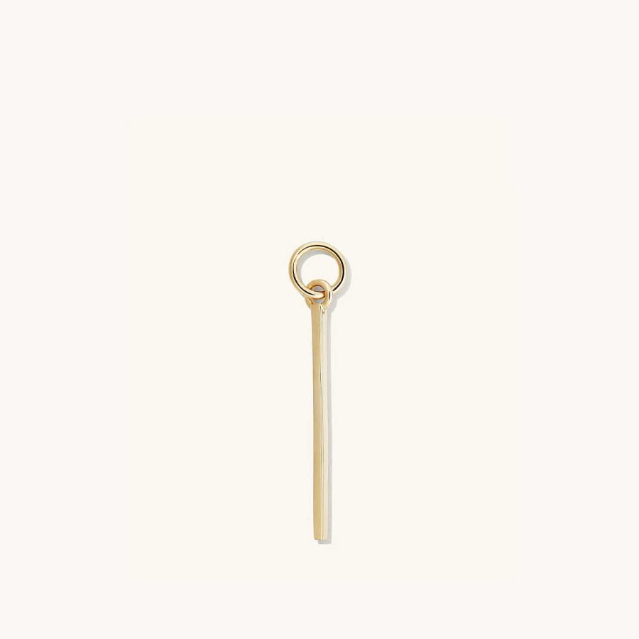 Earrings | Mejuri Single Bar Hoop Charm