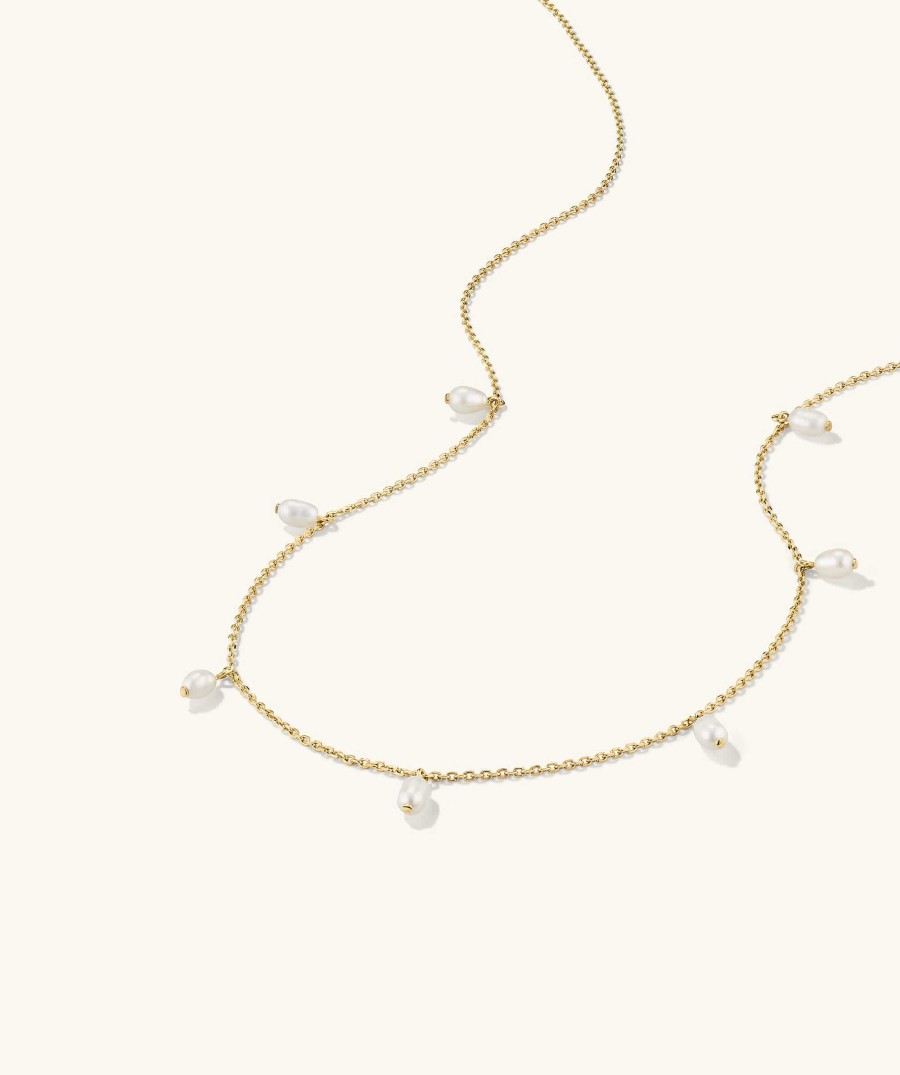 Necklaces | Mejuri Tiny Pearl Station Necklace