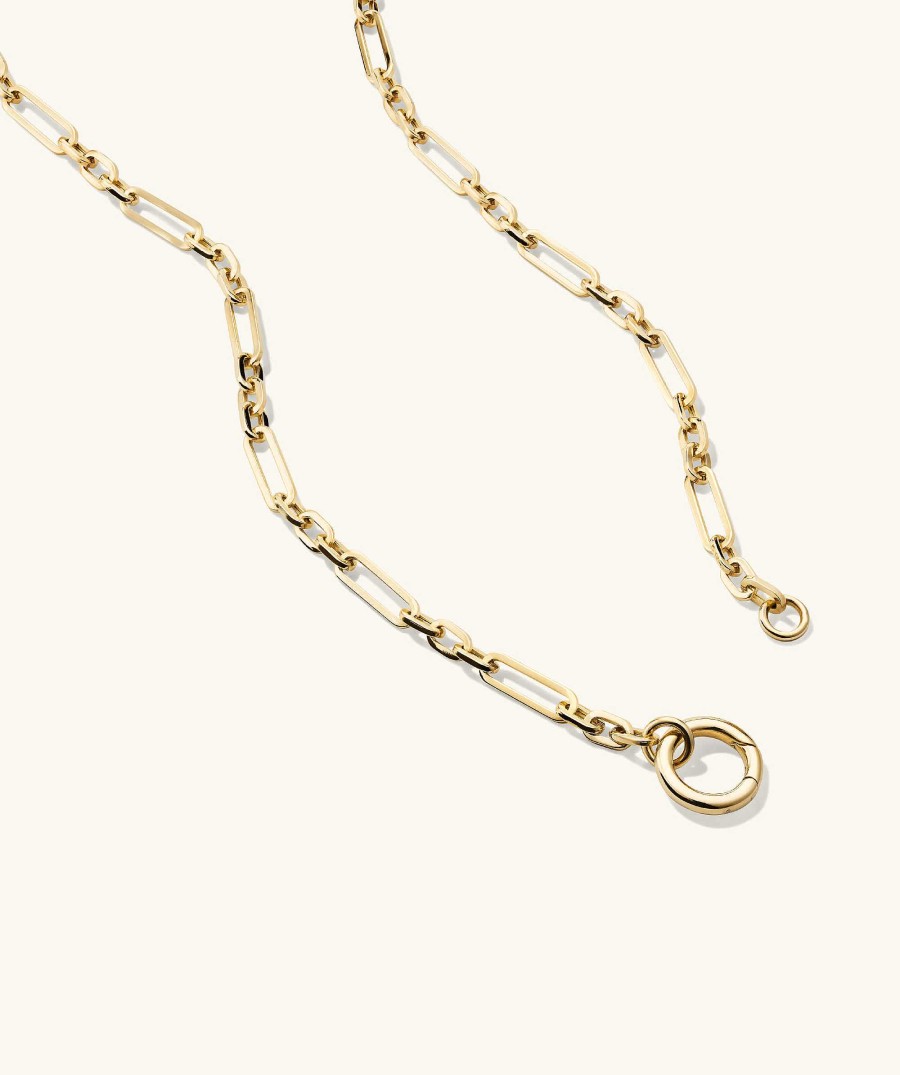 Necklaces | Mejuri Triple Link Paperclip Chain Charm Necklace