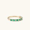 Rings | Mejuri Baguette Emerald Half Eternity Band