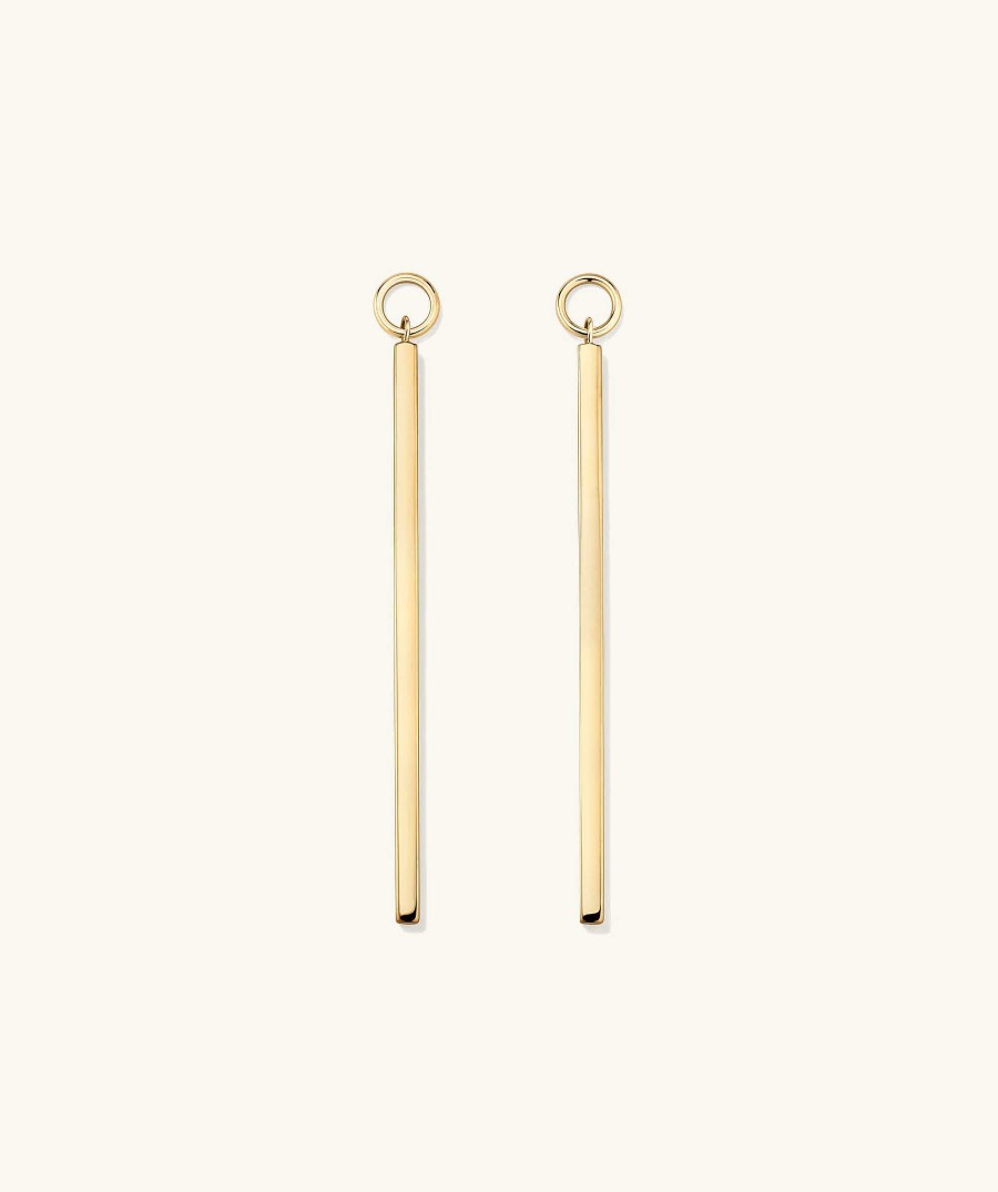 Earrings | Mejuri Xl Bar Hoop Charms