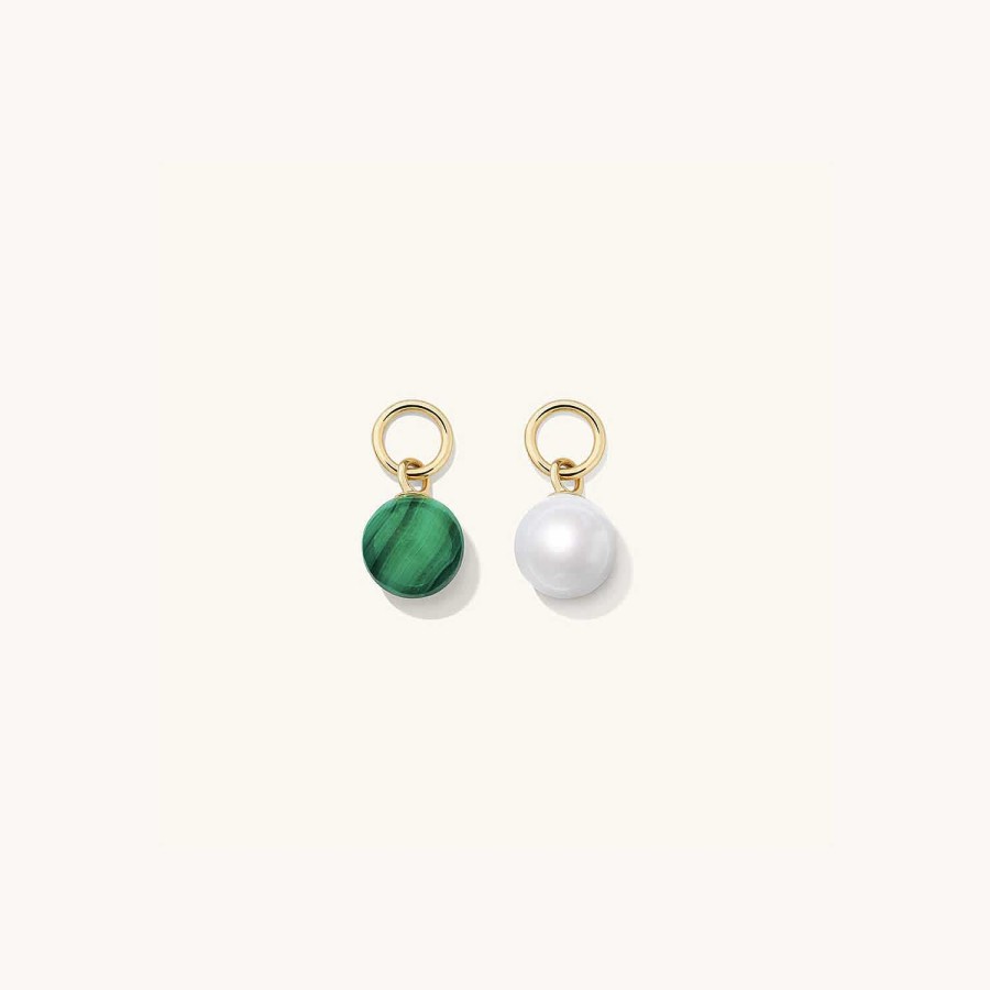 Earrings | Mejuri Single Pearl Hoop Charm