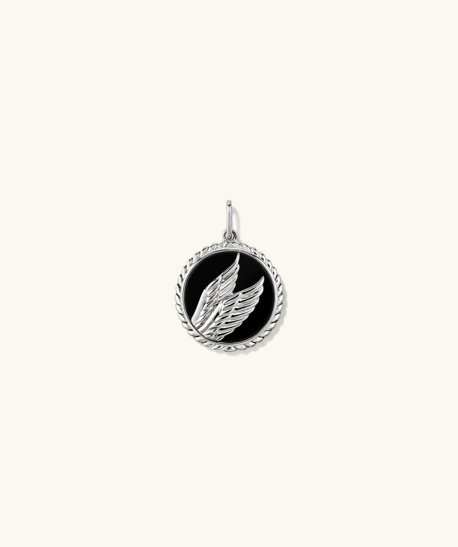 Necklaces | Mejuri Victory: Winged Coin Charm Pendant