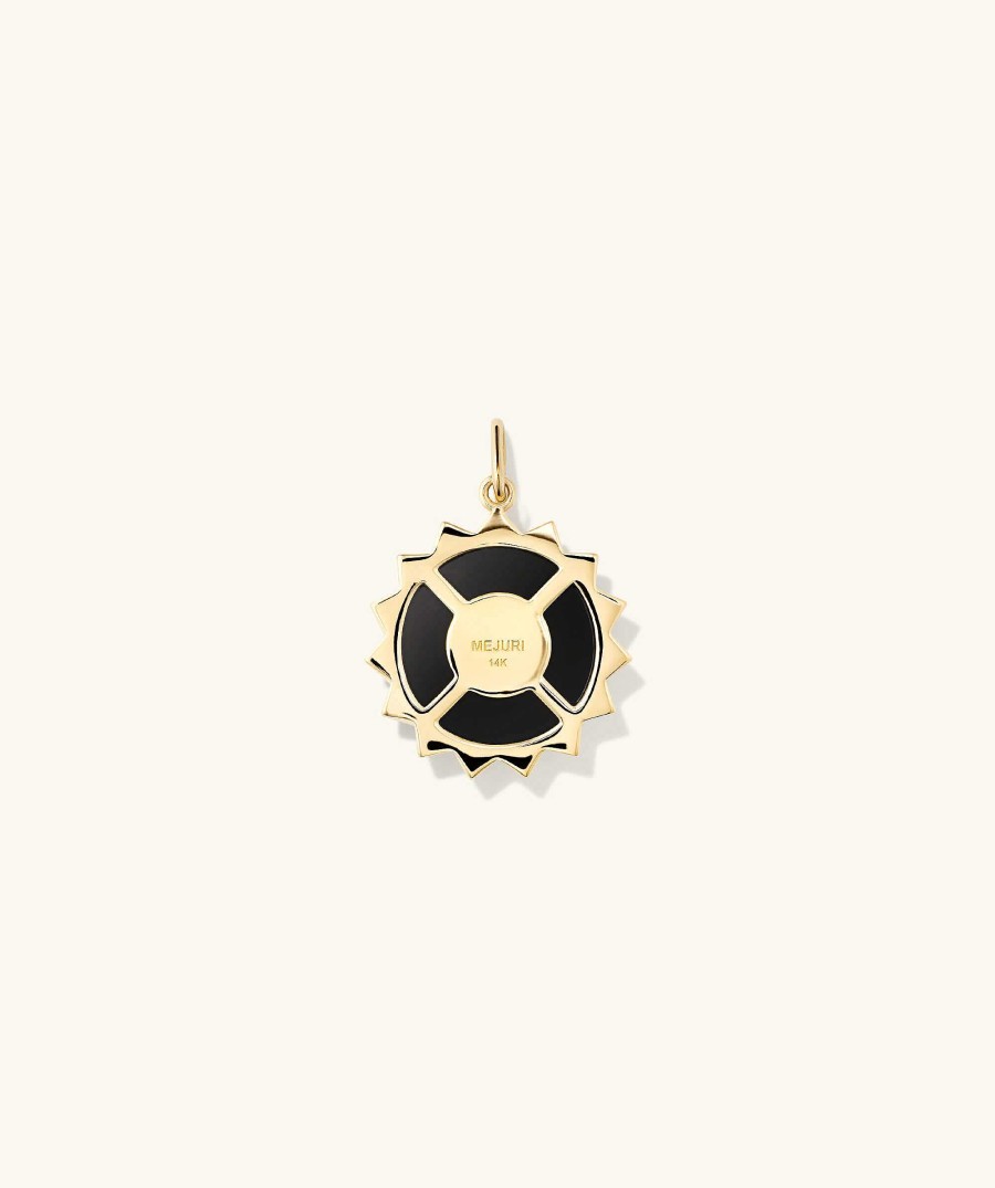 Necklaces | Mejuri Energy: Sun Pav Diamond Coin Charm Pendant