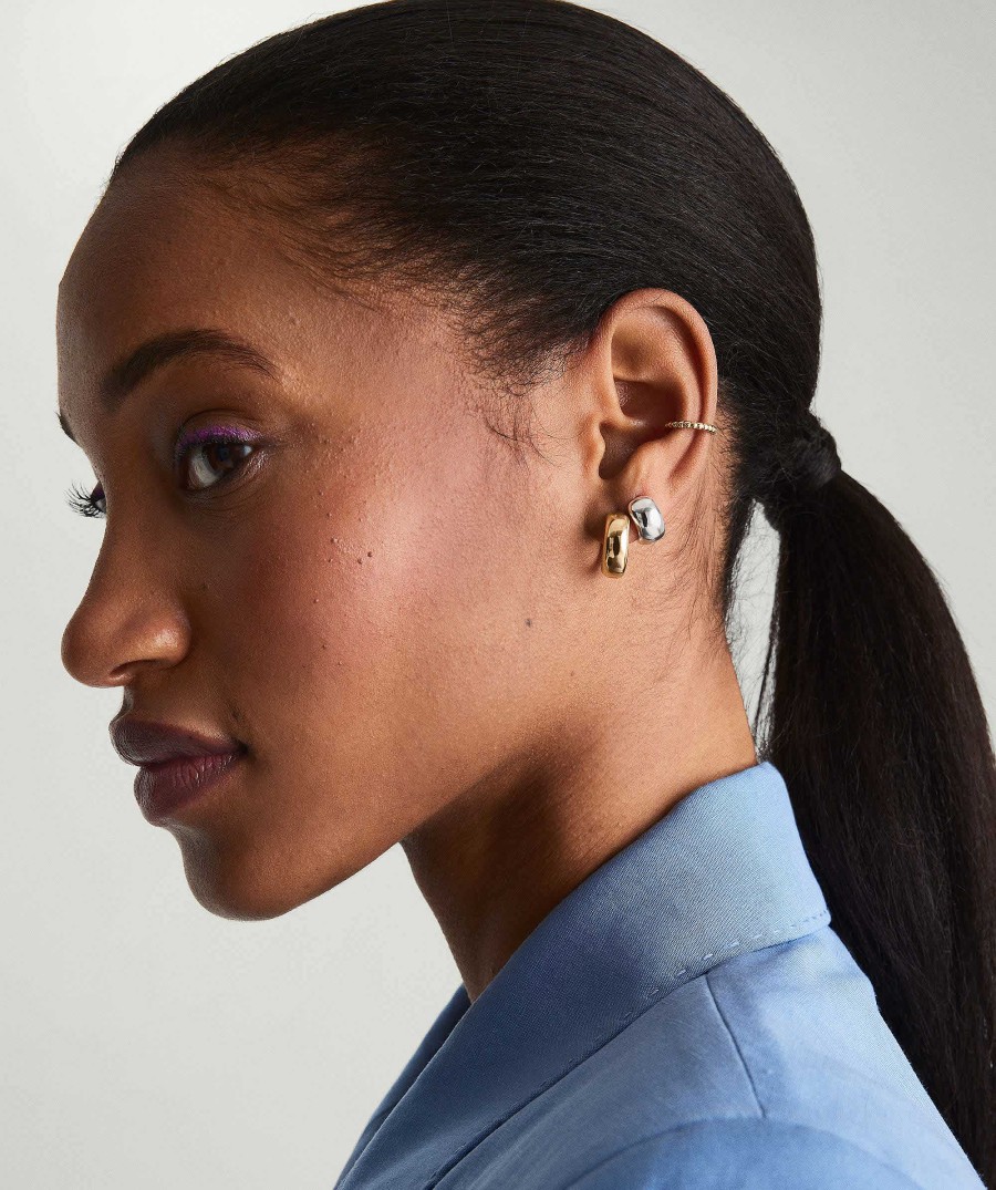 Earrings | Mejuri Plush Small Hoops