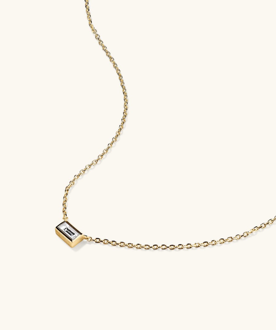 Necklaces | Mejuri Mini Baguette Diamond Necklace