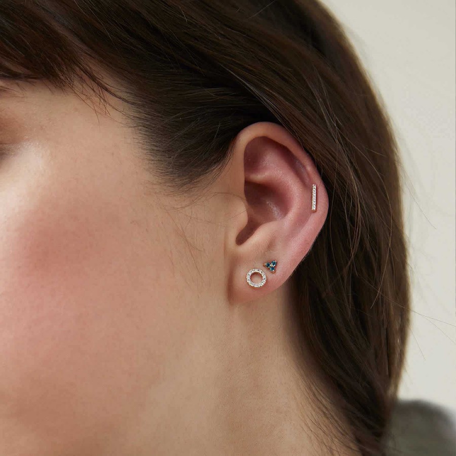 Earrings | Mejuri Pav Diamonds Long Bar Studs