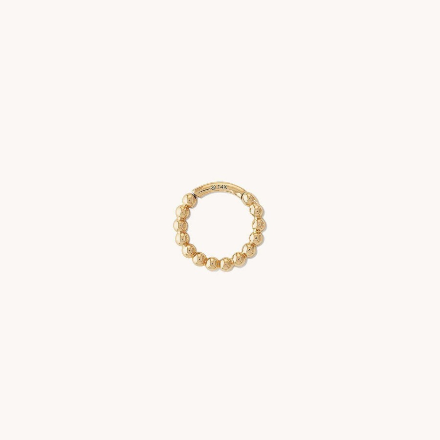 Earrings | Mejuri Cartilage Beaded Mini Hoop