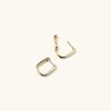 Earrings | Mejuri Pav Diamond Huggie U Hoops