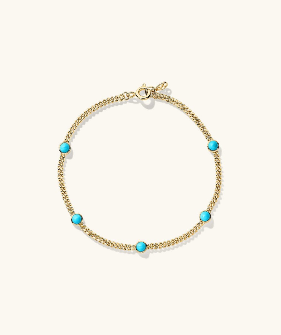 Bracelets | Mejuri Gemstone Curb Chain Bracelet