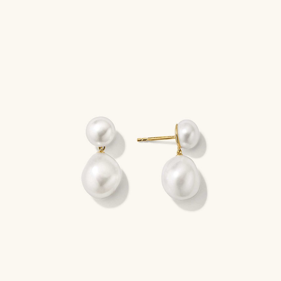 Earrings | Mejuri Bold Pearl Drop Earrings