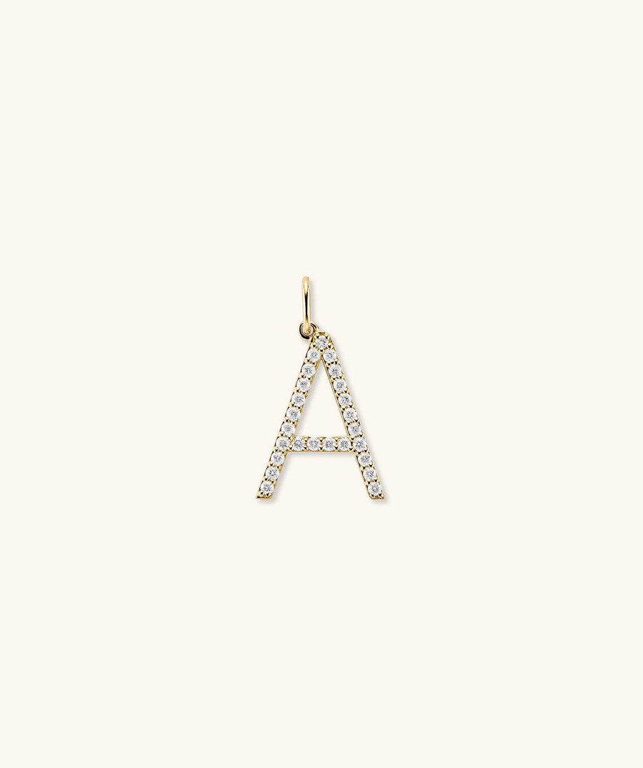 Necklaces | Mejuri Lab Grown Diamond Oversized Letter Charm