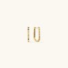 Earrings | Mejuri Pleated Small U Hoops