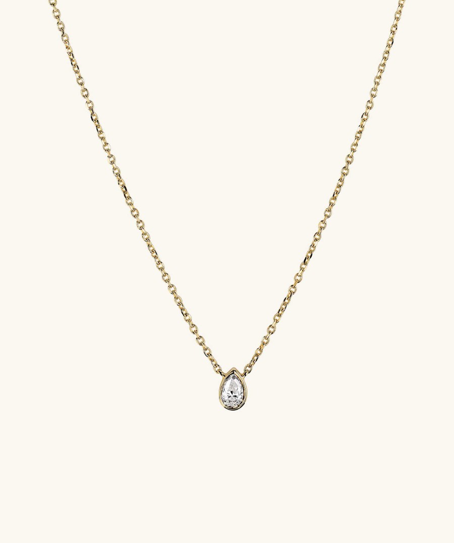 Necklaces | Mejuri Mini Pear Diamond Necklace