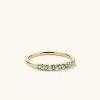 Rings | Mejuri Bezel Emerald Half Eternity Band