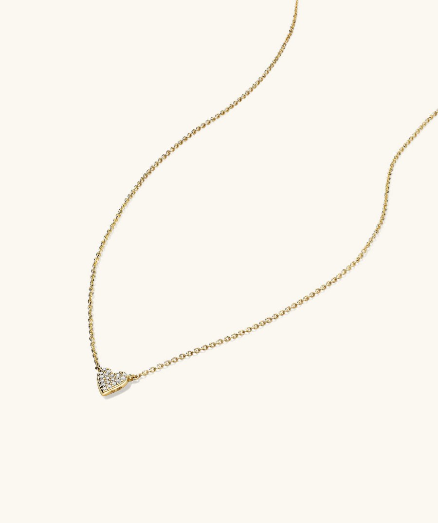 Necklaces | Mejuri Mini Heart Pav Diamond Necklace