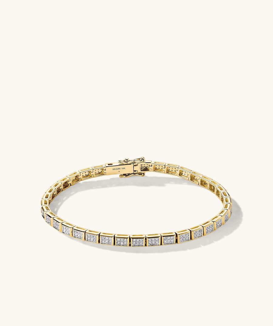 Bracelets | Mejuri Rectangular Micro-Pav Diamond Tennis Bracelet