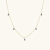 Necklaces | Mejuri Baguette Gemstone Station Necklace