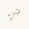 Earrings | Mejuri Round Topaz Hoops