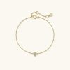 Bracelets | Mejuri Mini Heart Pav Diamond Bracelet