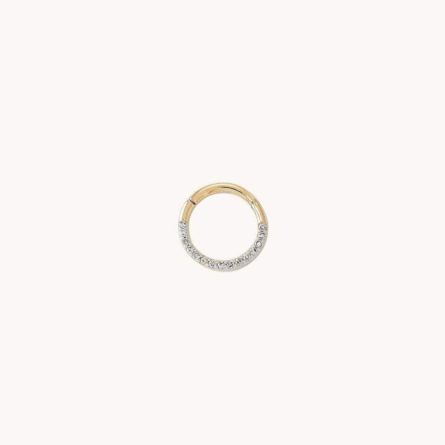 Earrings | Mejuri Cartilage Pav Diamond Mini Hoop