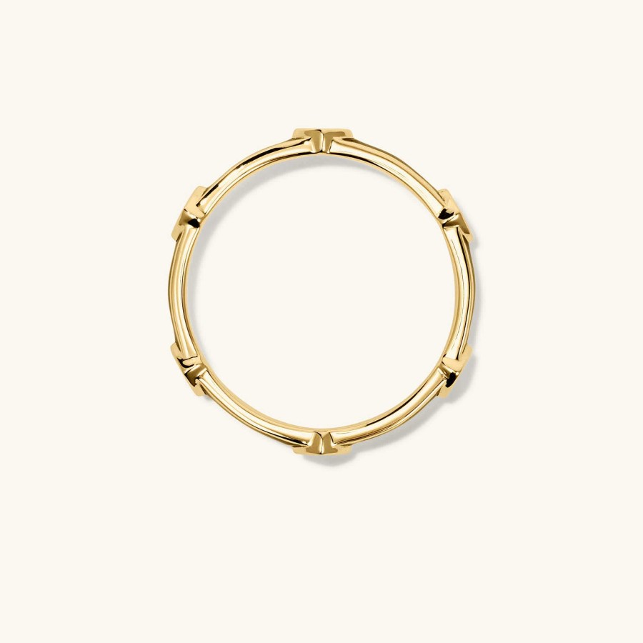 Rings | Mejuri Angled Diamond Station Enamel Ring