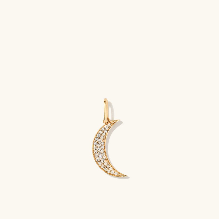 Necklaces | Mejuri Pav Diamond Moon Charm