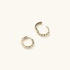 Earrings | Mejuri Bezel Lab Grown Diamond Huggies