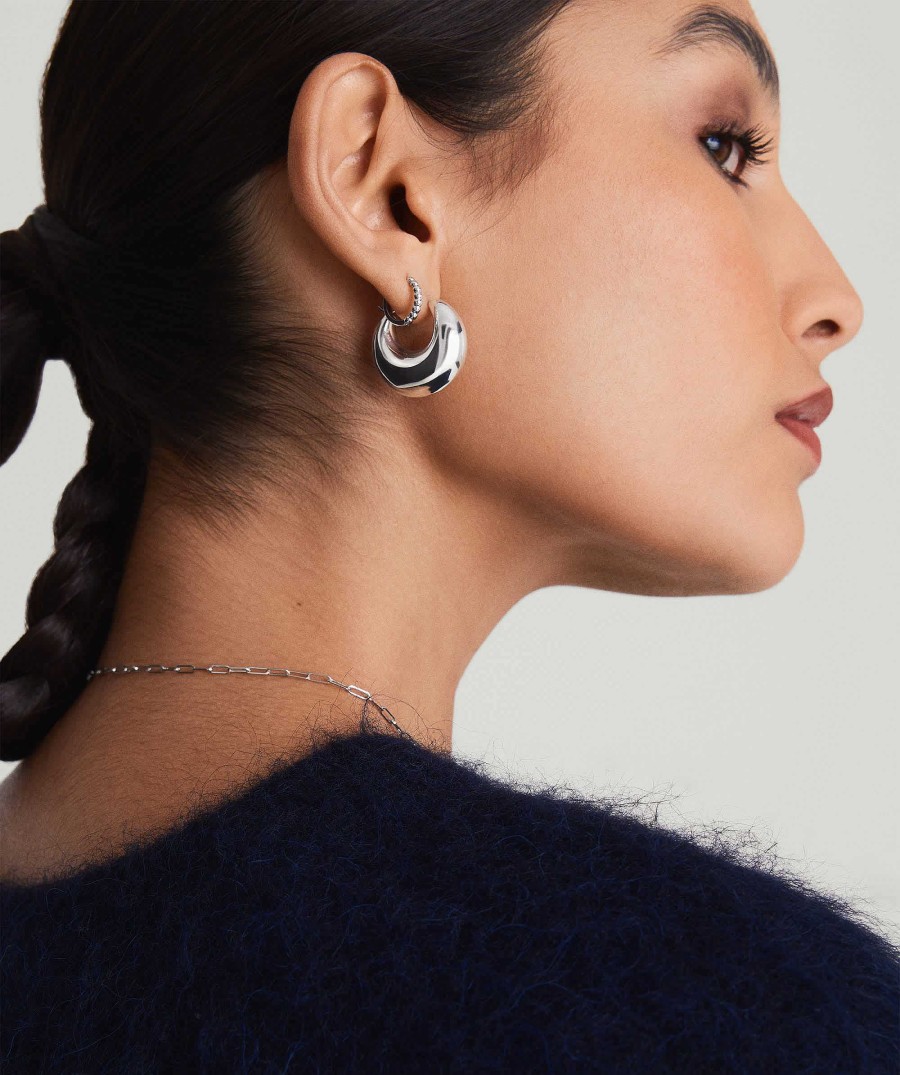 Earrings | Mejuri Sculptural Hoops