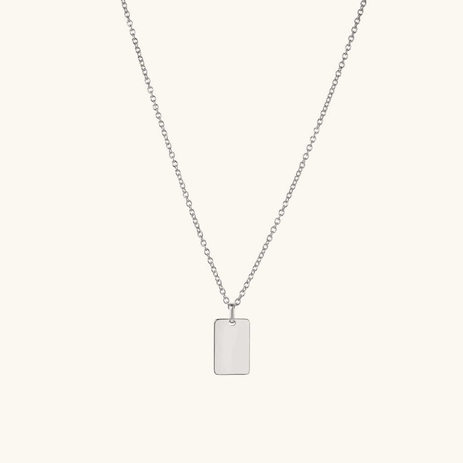 Necklaces | Mejuri Cable Chain Tag Necklace