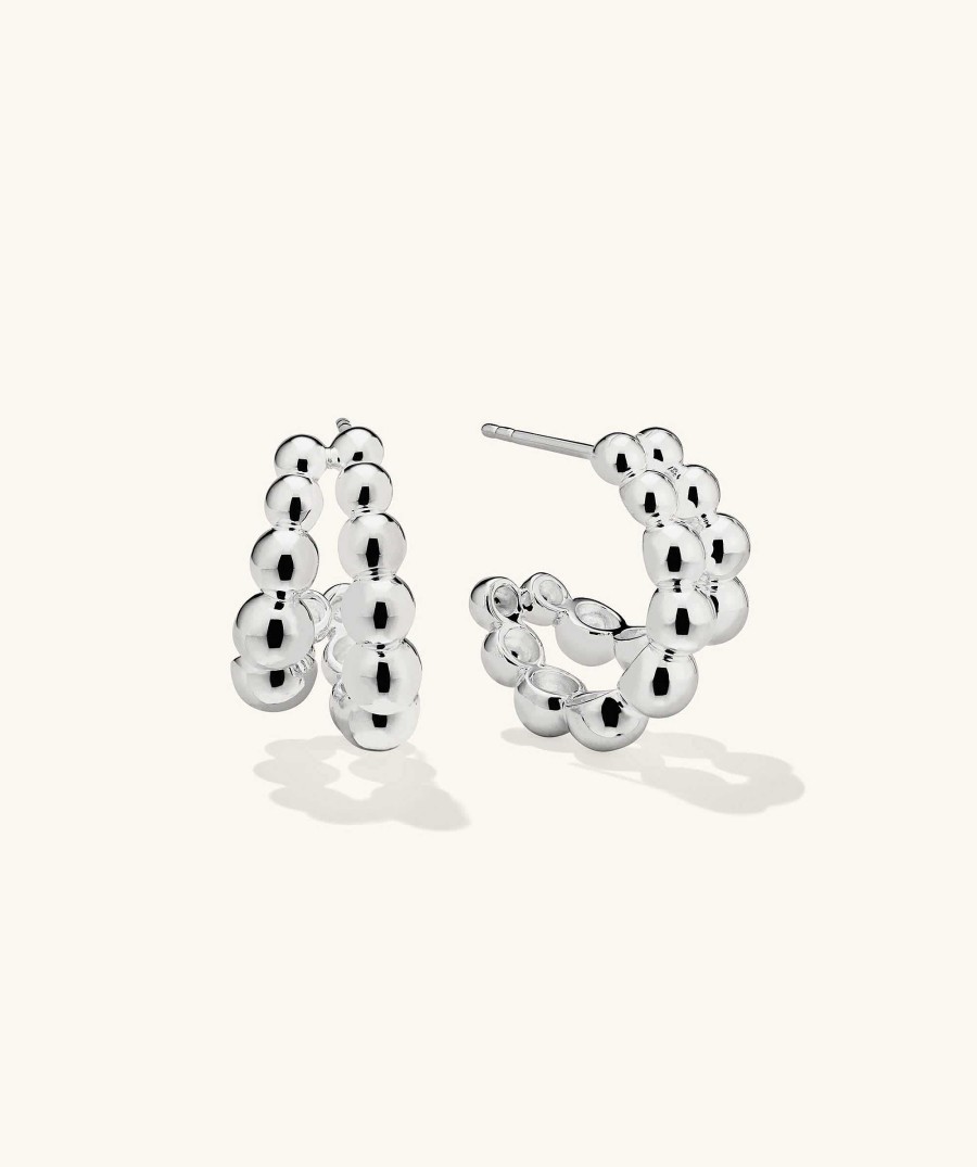 Earrings | Mejuri Bubble Sphere Duo Hoops