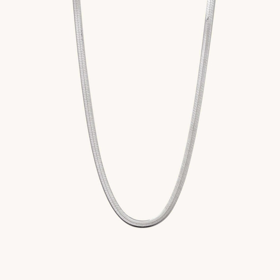 Necklaces | Mejuri Bold Herringbone Chain Necklace